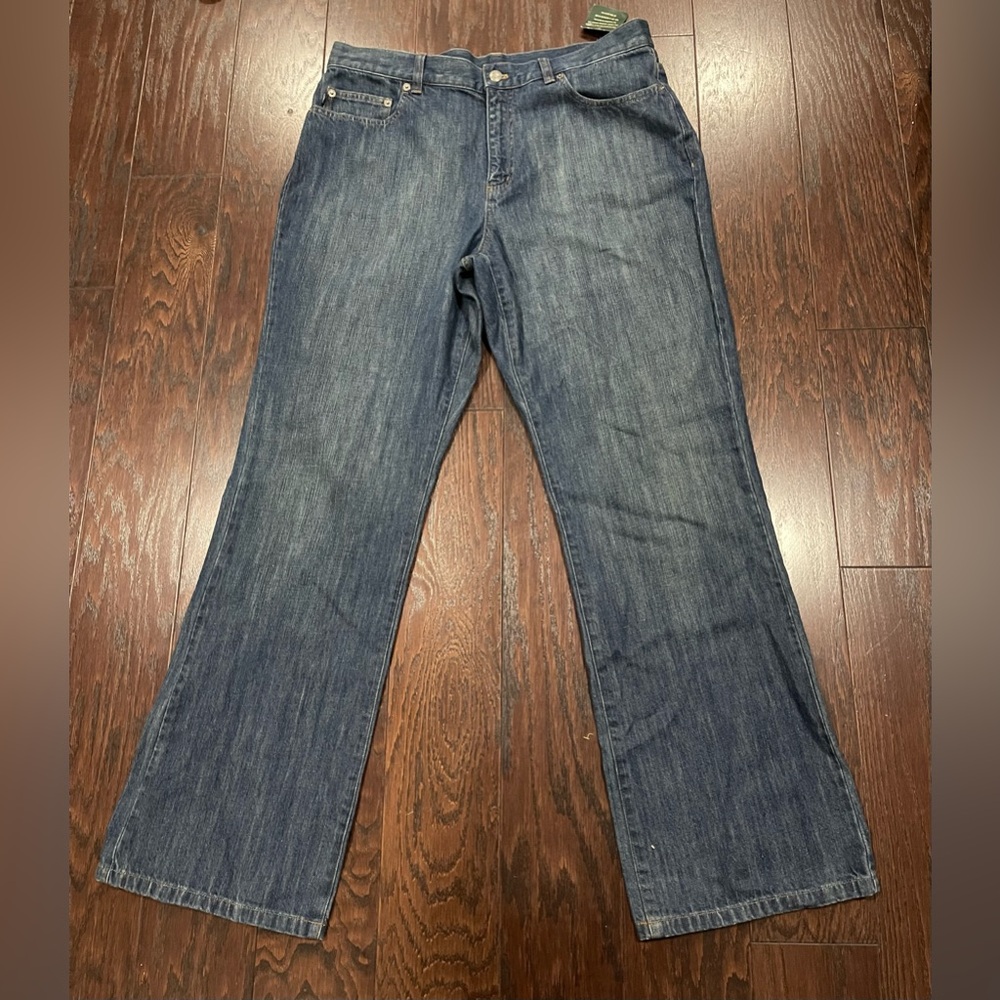 Ralph Lauren Jean Women Size 14 Straight Leg Jean Casual Indigo NEW